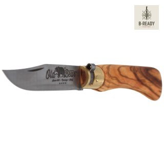Nóż składany Antonini Old Bear Classical M Olive Wood, Satin AISI 420 (9307/19_LU)