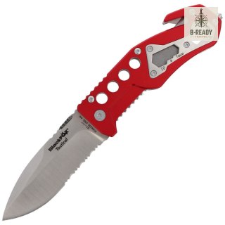 Nóż składany ratowniczy BlackFox Aluminium Red Rescue Folder (BF-117)