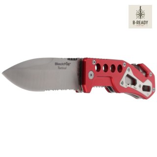 Nóż składany ratowniczy BlackFox Aluminium Red Rescue Folder (BF-117)