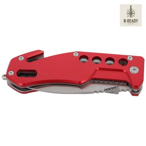 Nóż składany ratowniczy BlackFox Aluminium Red Rescue Folder (BF-117)