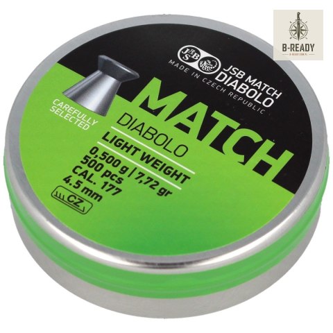 Śrut pistoletowy JSB Match Light Weight 4.50 mm, 0.500 g, 500 szt. (000055-500)