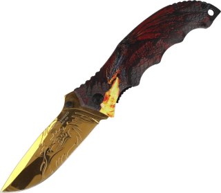 Nóż składany Herbertz CJH 3D Dragon Aluminium, Golden Titanium Coating (10000363-585112)