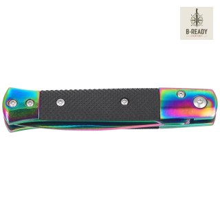 Nóż składany Third Decor Habitat N118W Black Aluminium/Rainbow Steel, Rainbow 420 (TH-N118W) Decor Habitat