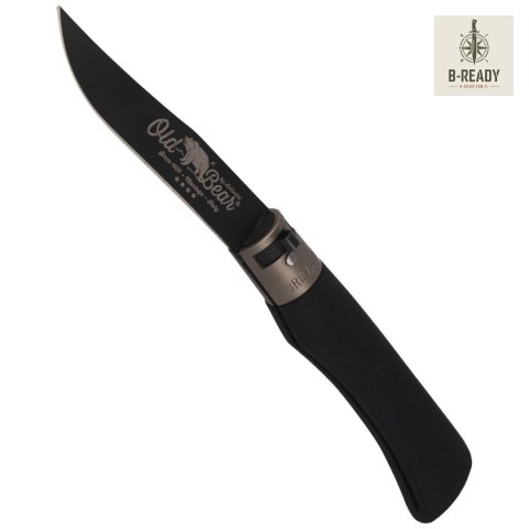 Nóż składany Antonini Old Bear L Total Black, Brass Ring (9303/21_MNK)
