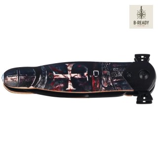 Nóż składany Third Decor Habitat N120T 3D Hospitaller Warrior Beechwood, Black 420 (TH-N120T) Decor Habitat