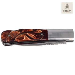 Nóż składany Third Decor Habitat N108 Amber Acrylic/Steel, Mirror-Polished 8Cr14MoV (TK-N108) Decor Habitat