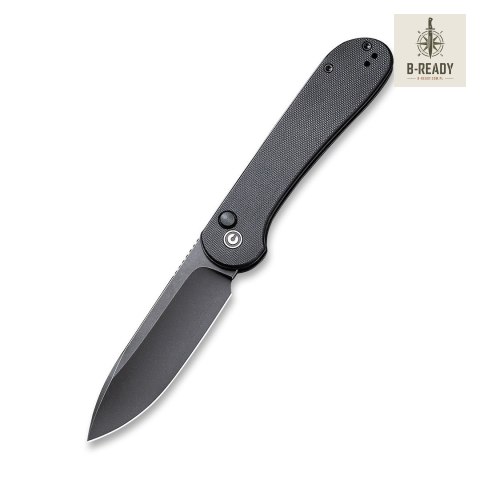 Nóż CIVIVI Button Lock Elementum All Black G10