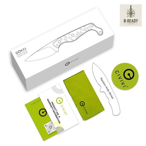 Nóż CIVIVI Fixed SÖKN Nitro-V Black G10