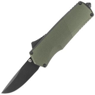 Nóż automatyczny OTF Tekto A5 Spry Mini D/P OD Green Aluminium, Black CPM S35VN Tekto Knives