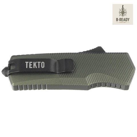 Nóż automatyczny OTF Tekto A5 Spry Mini D/P OD Green Aluminium, Black CPM S35VN Tekto Knives