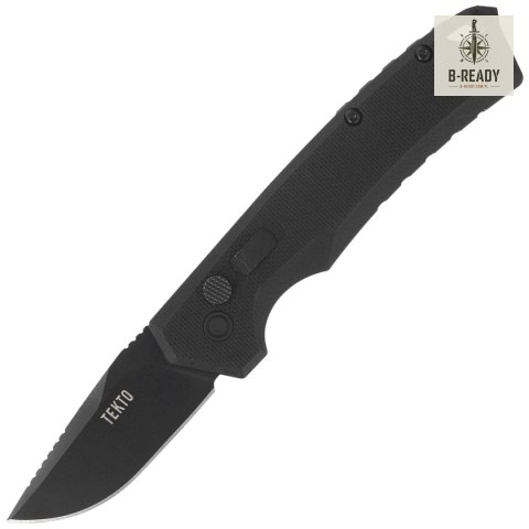 Nóż automatyczny Tekto A3 Delta Mini D/P Black G10, Black D2 Tekto Knives