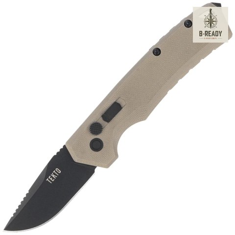 Nóż automatyczny Tekto A3 Delta Mini D/P Desert G10, Black D2 Tekto Knives
