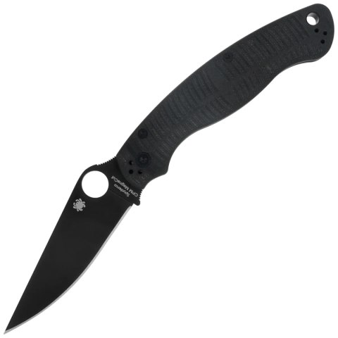 Nóż składany Spyderco Military 2 Salt Black G10, Black DLC MagnaCut by Sal, Eric Glesser (C36GMCBKP2) Spyderco Inc.