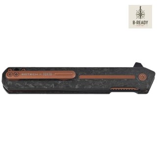 Nóż składany Tekto F2 Bravo Eotech Edition Black Forged Carbon Fiber, Bronze HW/Clip, Black D2 Tekto Knives