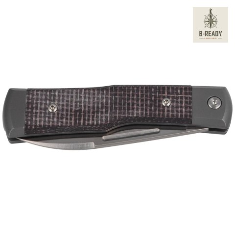 Scyzoryk Fox Gunstock Bison Micarta/Titanium, Satin M390 (FX-558 BI) FOX