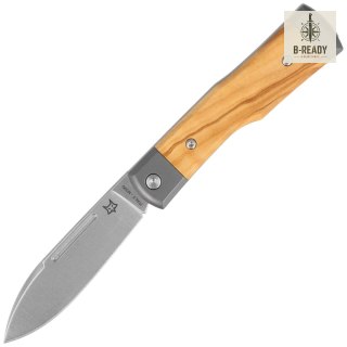 Scyzoryk Fox Gunstock Olive Wood/Titanium, Satin M390 (FX-558 OL) FOX