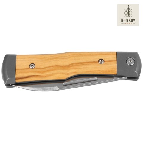 Scyzoryk Fox Gunstock Olive Wood/Titanium, Satin M390 (FX-558 OL) FOX