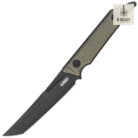 Nóż Kubey Goliath Green Micarta, Blackwashed 14C28N by Jake Hoback (KU430F) Kubey Knife