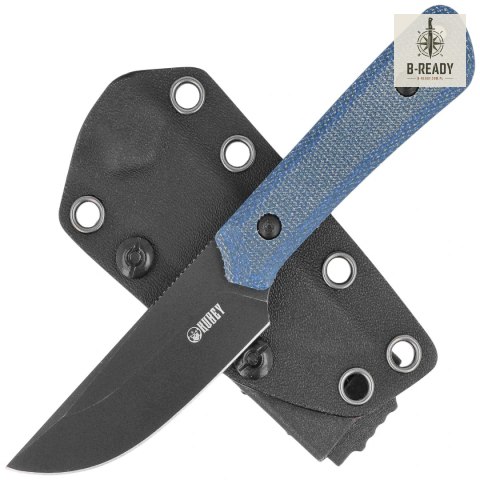 Nóż Kubey Thorn Blue Micarta, Blackwashed 14C28N by Scott Halpern (KU413D) Kubey Knife