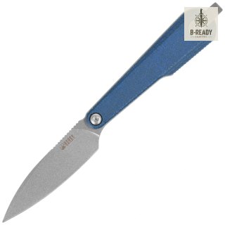 Nóż Kubey YAG SP Blue Micarta, Beadblasted 14C28N by Ostap Hel (KU452B) Kubey Knife