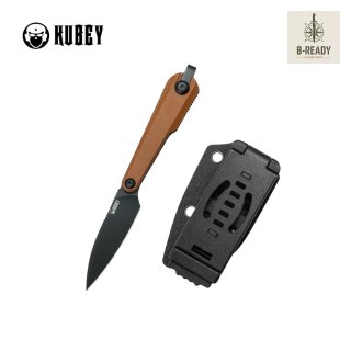 Nóż Kubey YAG SP Brown Micarta, Blackwashed 14C28N by Ostap Hel (KU452C) Kubey Knife