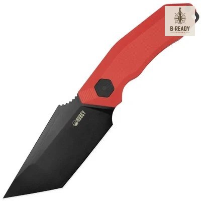 Nóż Kubey Yokai Red G10, Blackwashed 14C28N by Damned Designs (KU382B) Kubey Knife