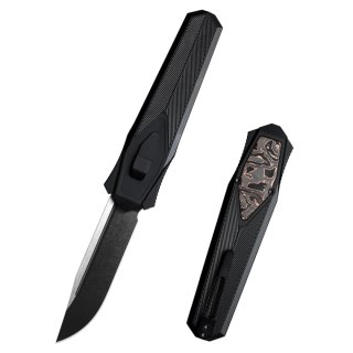 Nóż grawitacyjny Remette RT-Swordfish CP Black Aluminum/Copper Carbon Fiber, Titanium Black Stonewashed S35VN (ZL103D14) Remette Knife