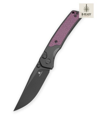 Nóż składany Bestechman Icebreaker Black Aluminum / Purple G10, Black PVD D2 (BMK16C) Bestechman by Bestech Knives