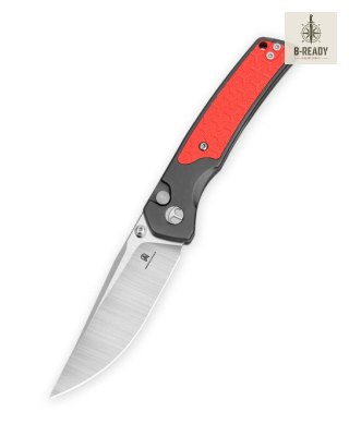 Nóż składany Bestechman Icebreaker Black Aluminum / Red G10, Satin D2 (BMK16A) Bestechman by Bestech Knives