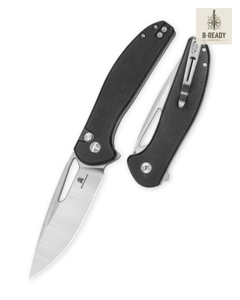 Nóż składany Bestechman Whalefin Black G10, Stonewashed / Satin D2 (BMK18A) Bestechman by Bestech Knives