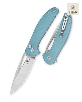 Nóż składany Bestechman Whalefin Blue G10, Stonewashed / Satin D2 (BMK18B) Bestechman by Bestech Knives