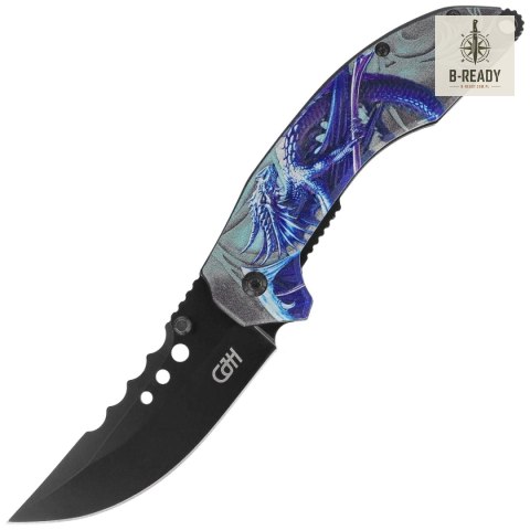 Nóż składany Herbertz 3D Dragon Aluminium, Black 420 (10000367) Herbertz GmbH