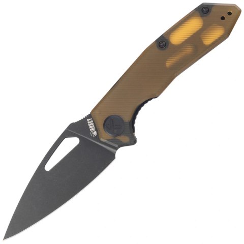 Nóż składany Kubey Coeus Yellow Ultem, Blackwashed 14C28N (KU122T) Kubey Knife