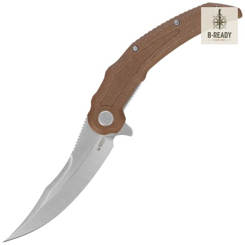Nóż składany Kubey Crest Brown Micarta, Satin 14C28N by Yuze Zhong (KU346D) Kubey Knife