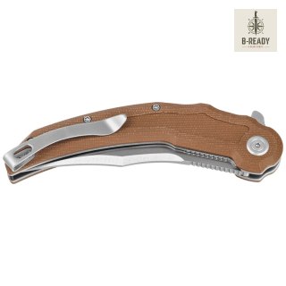 Nóż składany Kubey Crest Brown Micarta, Satin 14C28N by Yuze Zhong (KU346D) Kubey Knife