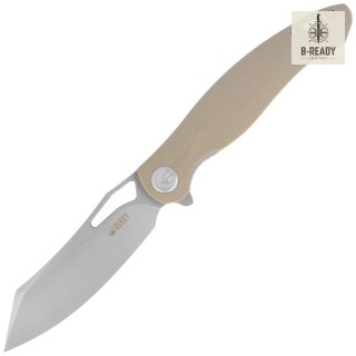 Nóż składany Kubey Drake Tan G10, Beadblasted AUS-10 by Maksim Tkachuk (KU239J) Kubey Knife