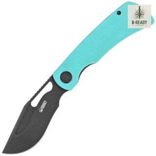 Nóż składany Kubey Gurkha Light Blue G10, Blackwashed 14C28N by Johan Jordaan (KU397F) Kubey Knife