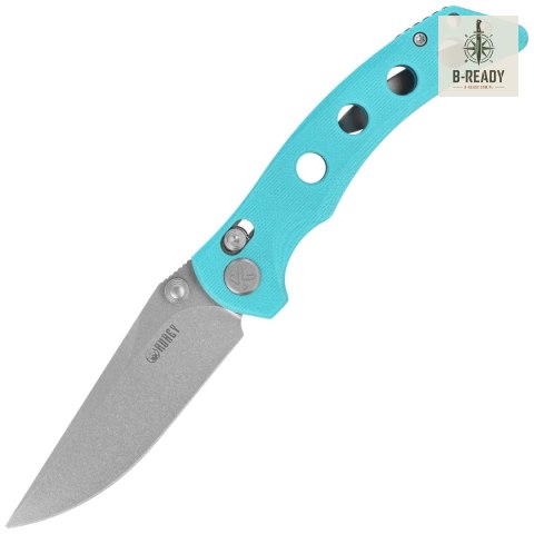 Nóż składany Kubey Hound Light Blue G10, Stonewashed 14C28N by Maksim Tkachuk (KU172C) Kubey Knife