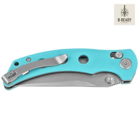 Nóż składany Kubey Hound Light Blue G10, Stonewashed 14C28N by Maksim Tkachuk (KU172C) Kubey Knife