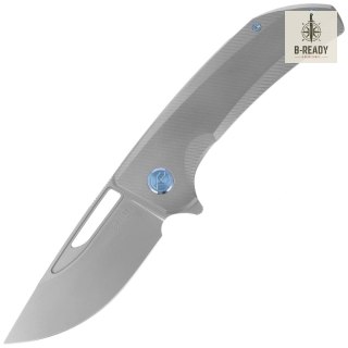Nóż składany Kubey Hyperion Micro Milling Lines Titanium, Sandblasted CPM S35VN by Jelly Jerry (KB368G) Kubey Knife