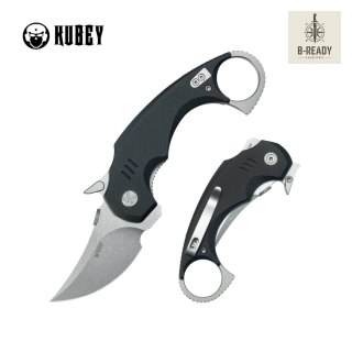 Nóż składany Kubey Jaw Pikal Black G10, Beadblasted 14C28N by MUZI Design (KU440A) Kubey Knife