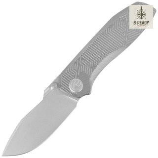 Nóż składany Kubey KB Knives Agera Sandblasting with Maze Pattern Milling Titanium, Sandblasting M390 by Utilizator (KB437A) Kubey Knife