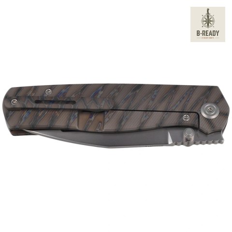 Nóż składany Kubey KB Knives Albatross Flamed Titanium, Silver Bead Blasting M390 by Ray Laconico (KB471B) Kubey Knife