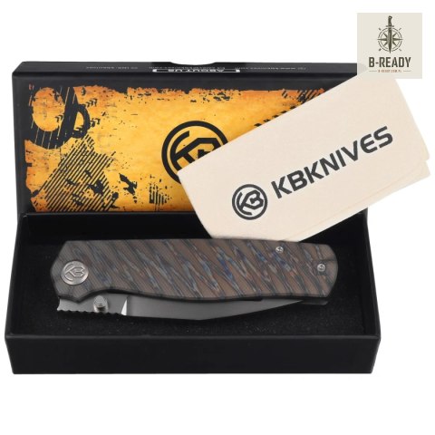 Nóż składany Kubey KB Knives Albatross Flamed Titanium, Silver Bead Blasting M390 by Ray Laconico (KB471B) Kubey Knife