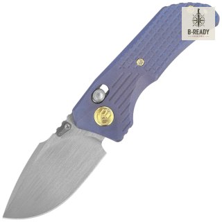 Nóż składany Kubey KB Knives Jarpen Frag Pattern Blue Titanium, Hand Rubbed Satin CPM S90V by Kot Knives (KB415E) Kubey Knife