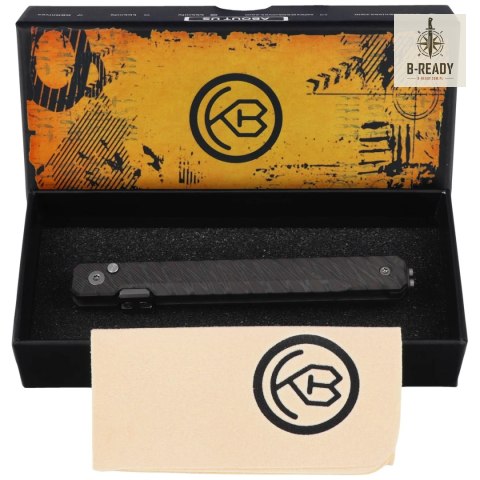 Nóż składany Kubey KB Prism T/E Flame Titanium, Beadblasted M390 by Yuze Zhong (KB243E) Kubey Knife