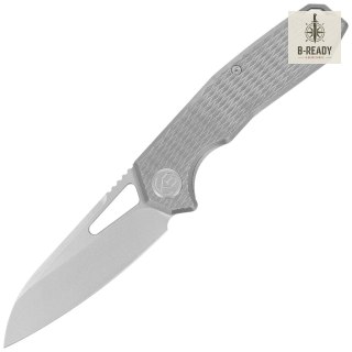 Nóż składany Kubey KB Vagrant Grey Titanium, Sandblasted M390 by Maksim Tkachuk (KB284J) Kubey Knife