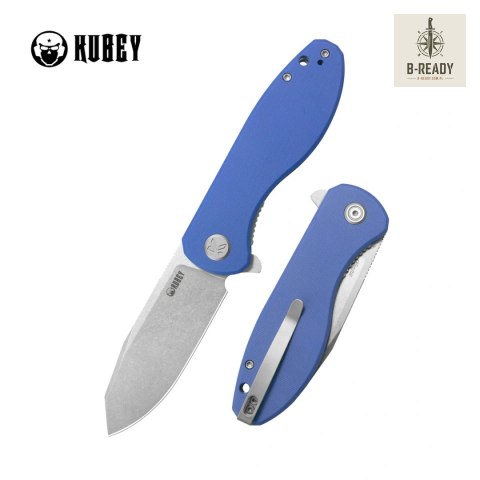 Nóż składany Kubey Master Chief Blue G10, Beadblasted 14C28N by Keanu Alfaro (KU358M) Kubey Knife