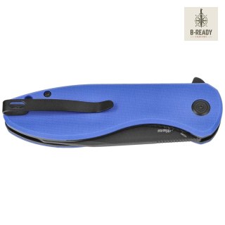 Nóż składany Kubey Master Chief Blue G10, Blackwashed 14C28N by Keanu Alfaro (KU358P) Kubey Knife