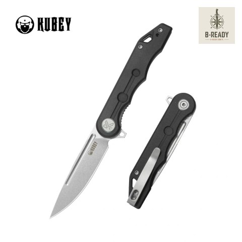 Nóż składany Kubey Mizo Black G10, Beadblasted 14C28N by Tiguass (KU312R) Kubey Knife
